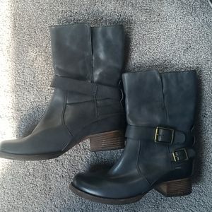 CLARKS Women's Monica Soul Leather Boots Size 8